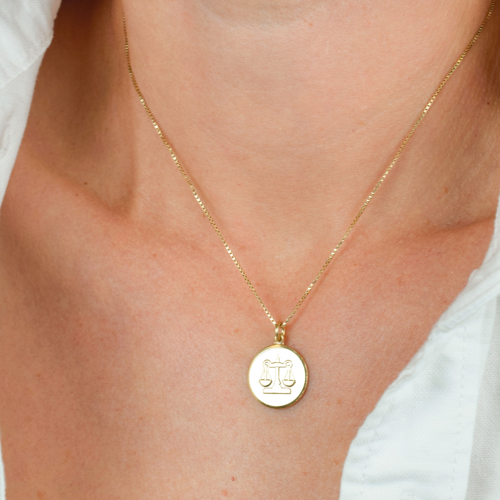 vintage Circular Libra Zodiac Charm