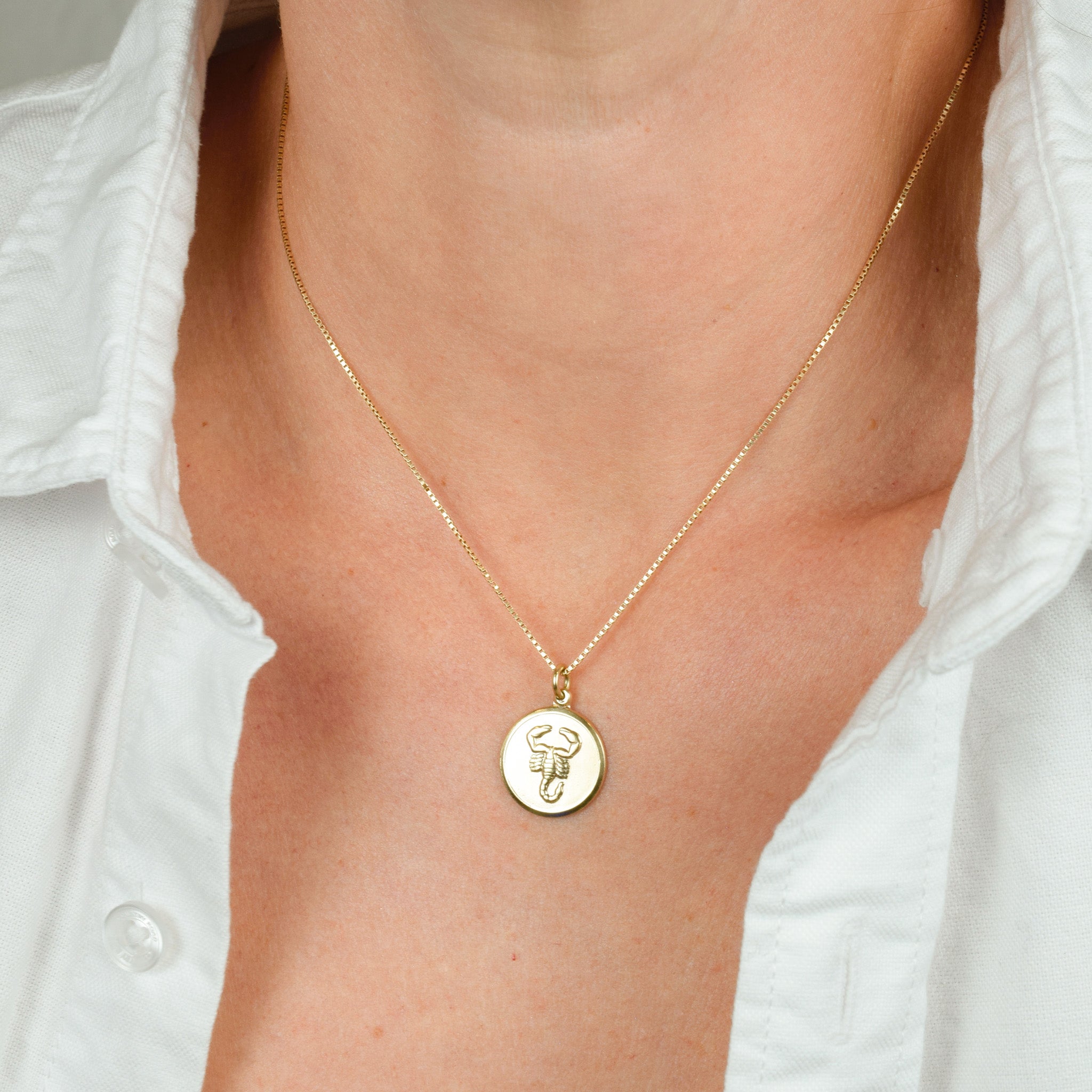 vintage Circular Scorpio Zodiac Charm
