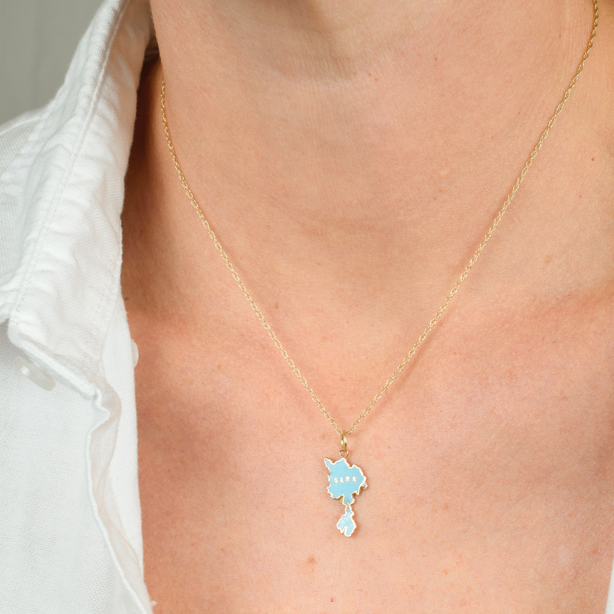 vintage Enamel Sark Charm 