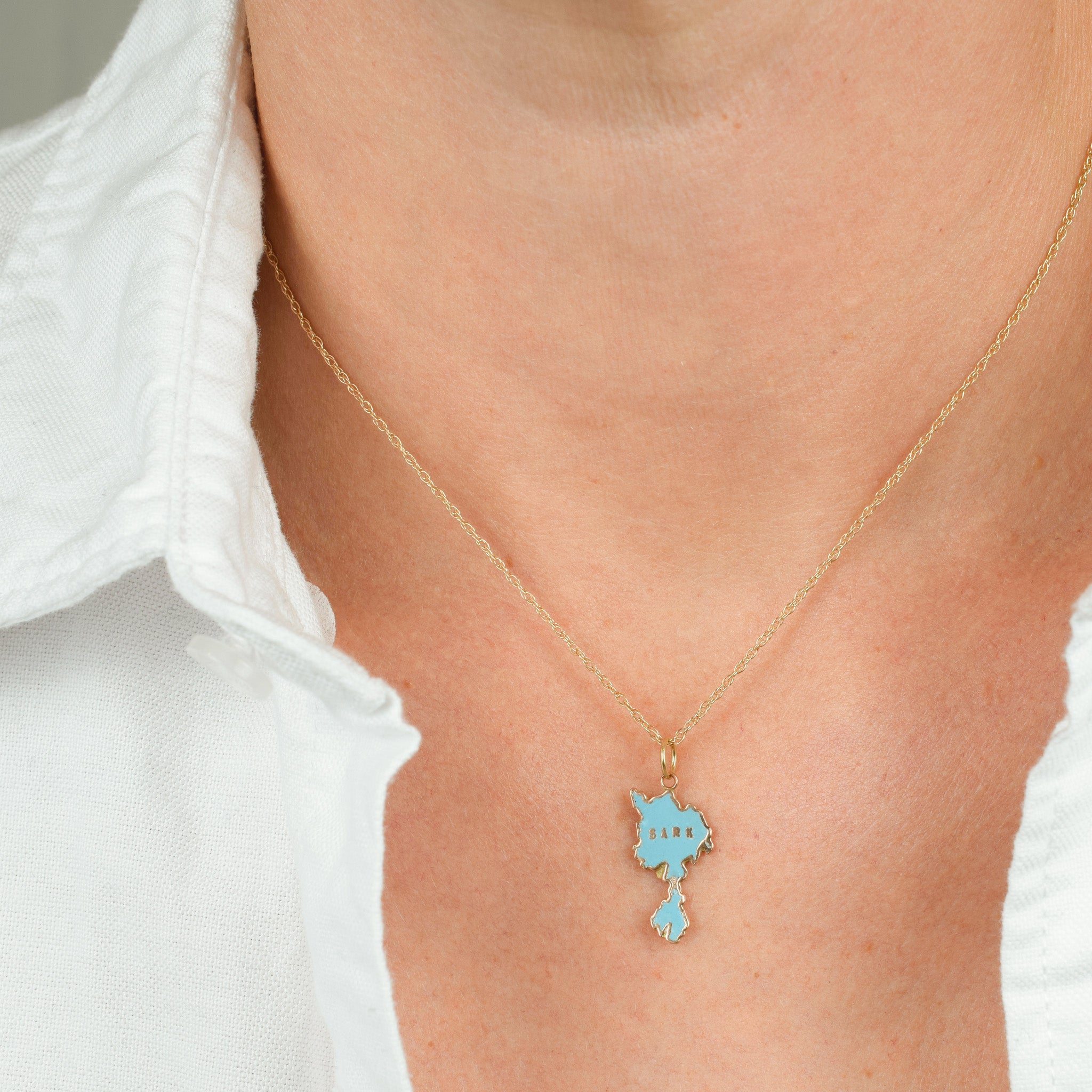 vintage Enamel Sark Charm 