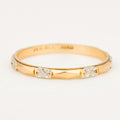 Two-Toned Orange Blossom Gold Band