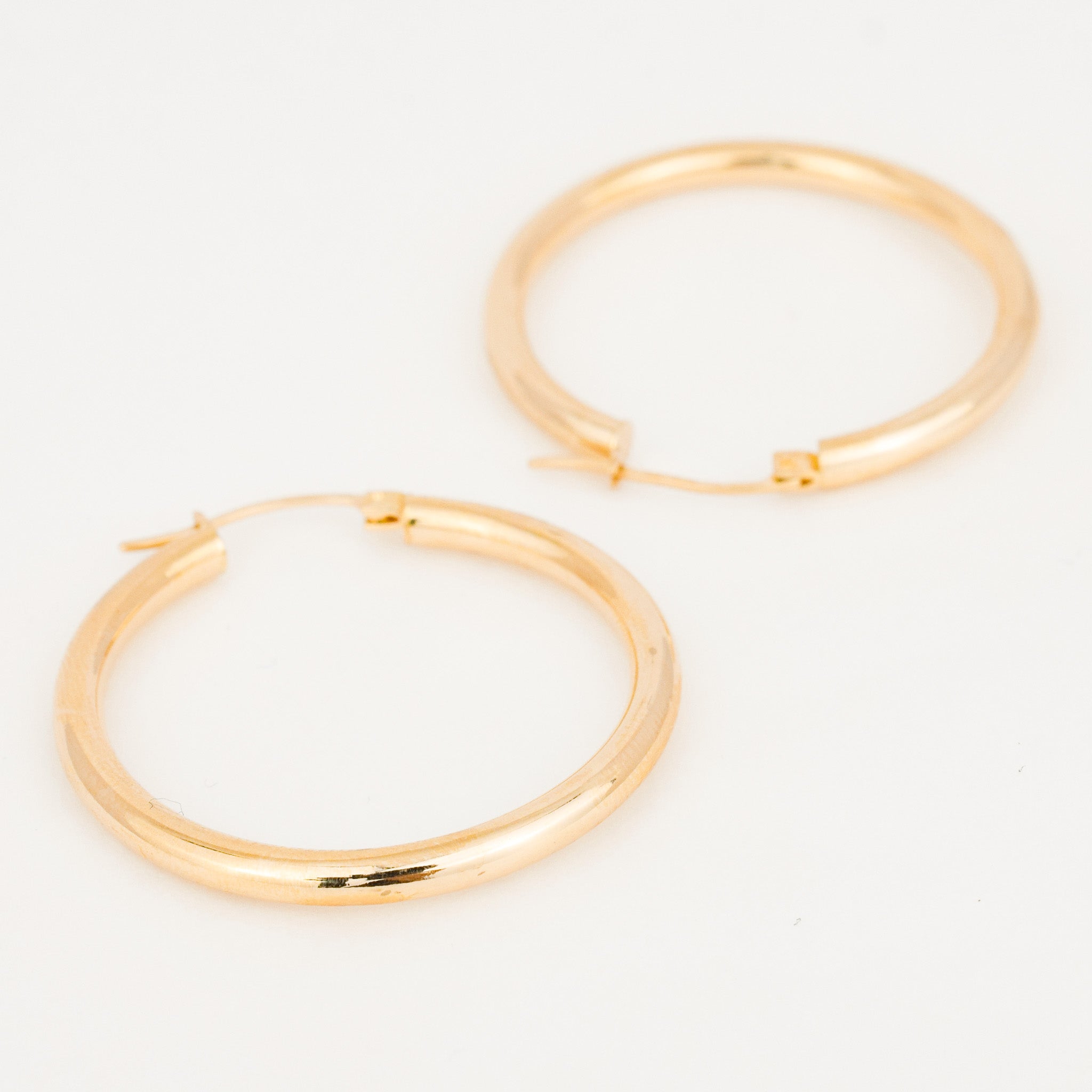 34.5 mm Gold Hoop Earrings