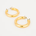24.2 mm Buttery Gold Hoop Earrings