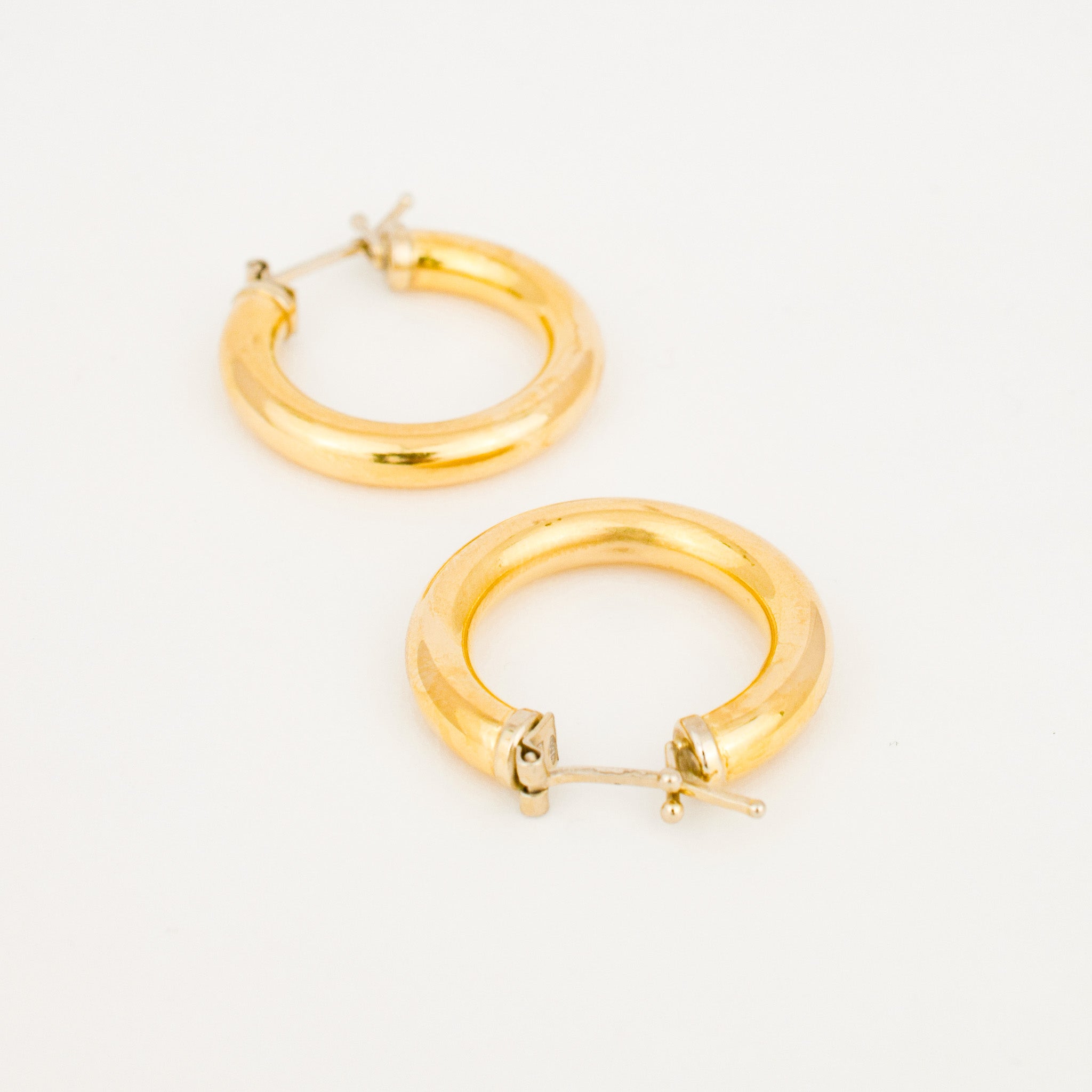 24.2 mm Buttery Gold Hoop Earrings