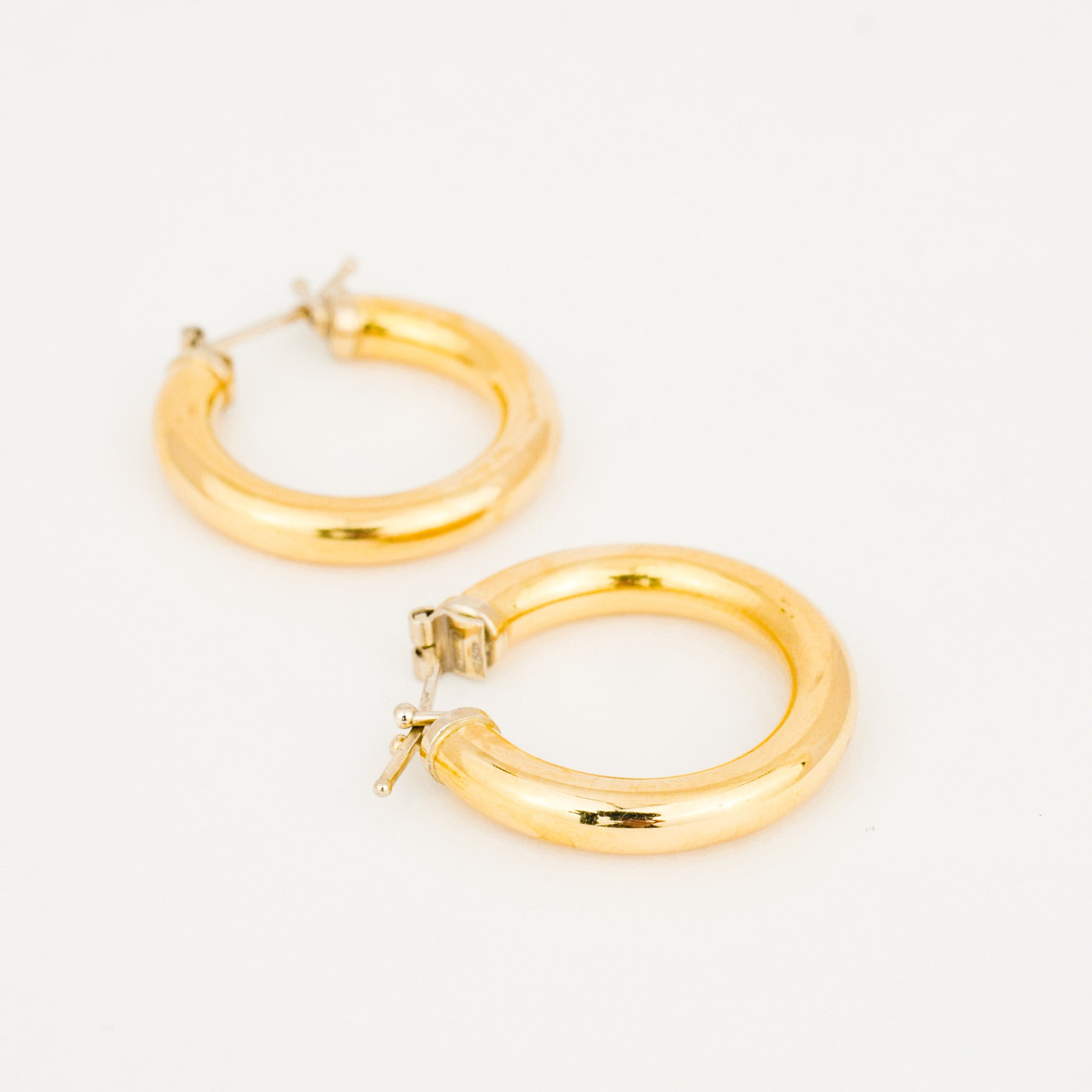 24.2 mm Buttery Gold Hoop Earrings