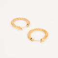 vintage 18.6 mm Etched Gold Hoops