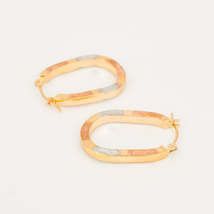 20.6 mm Tri-Tone Gold Hoops