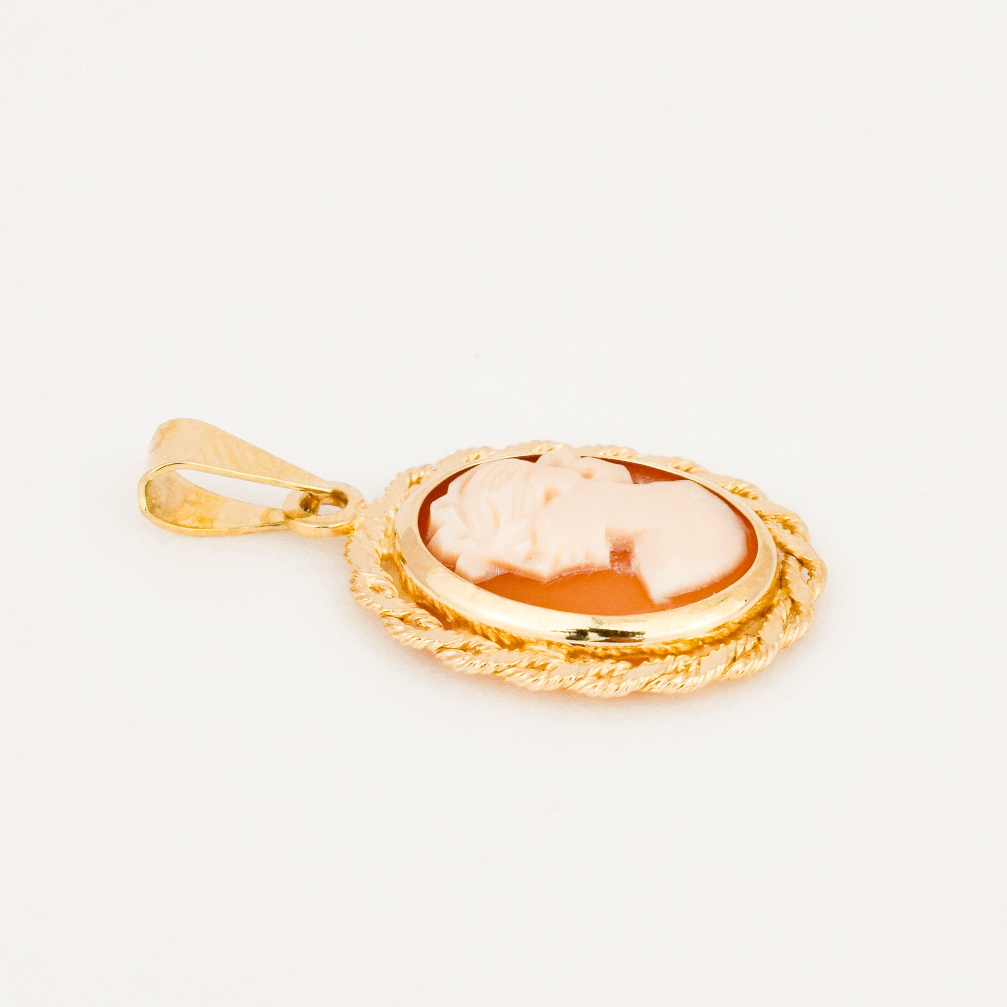 vintage gold cameo charm pendant 
