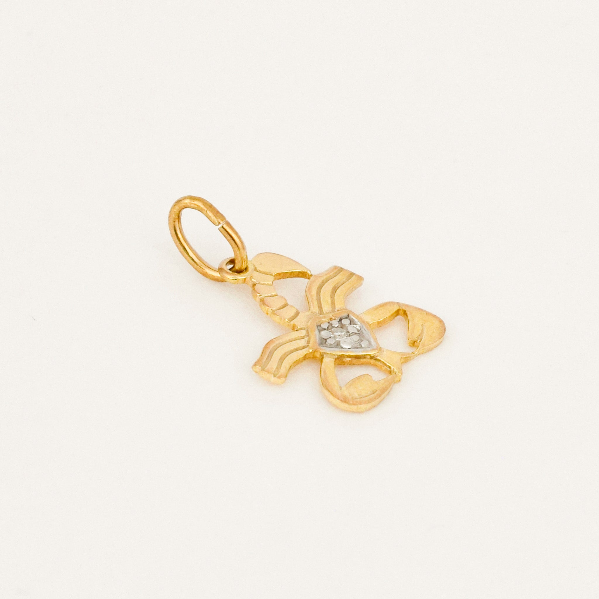 Scorpio Gold Zodiac Charm with Diamond