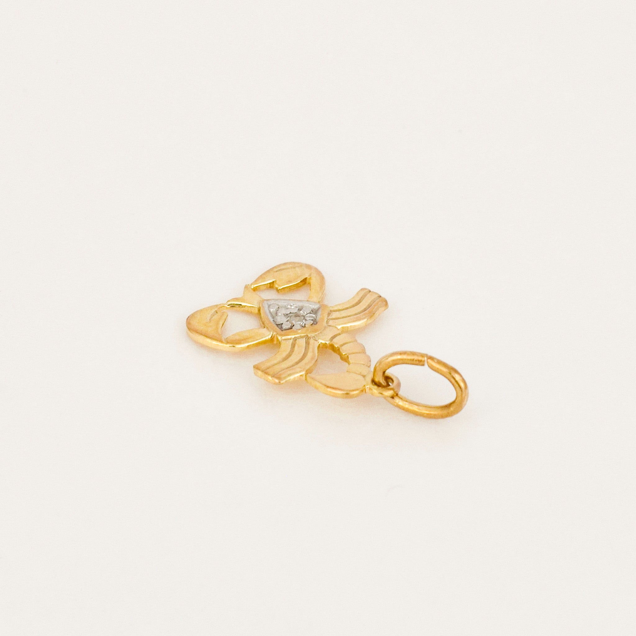 Scorpio Gold Zodiac Charm with Diamond