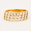 vintage triple row diamond band 