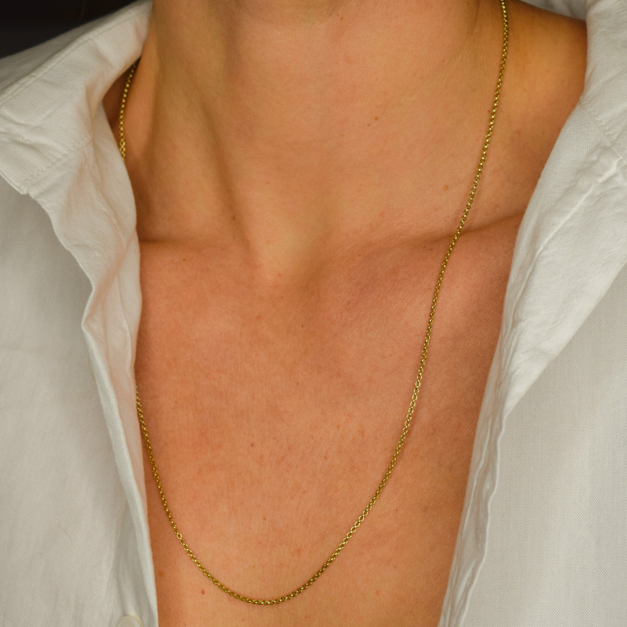 24" Rolo Gold Chain Necklace