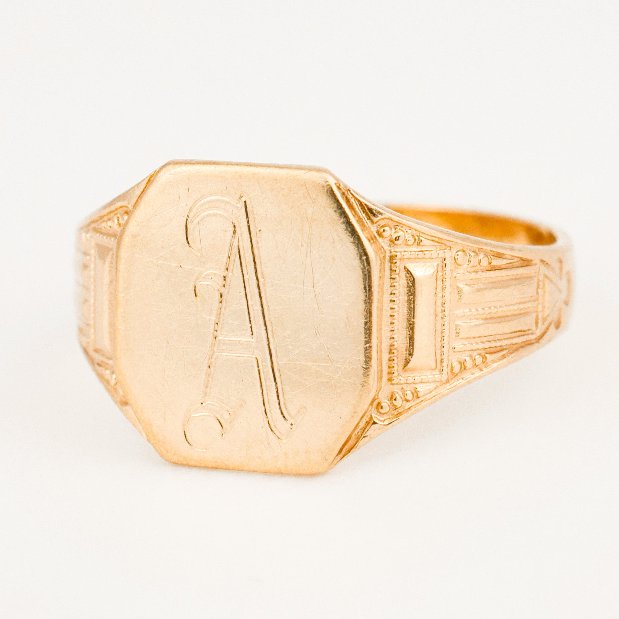 'A' Signet Ring