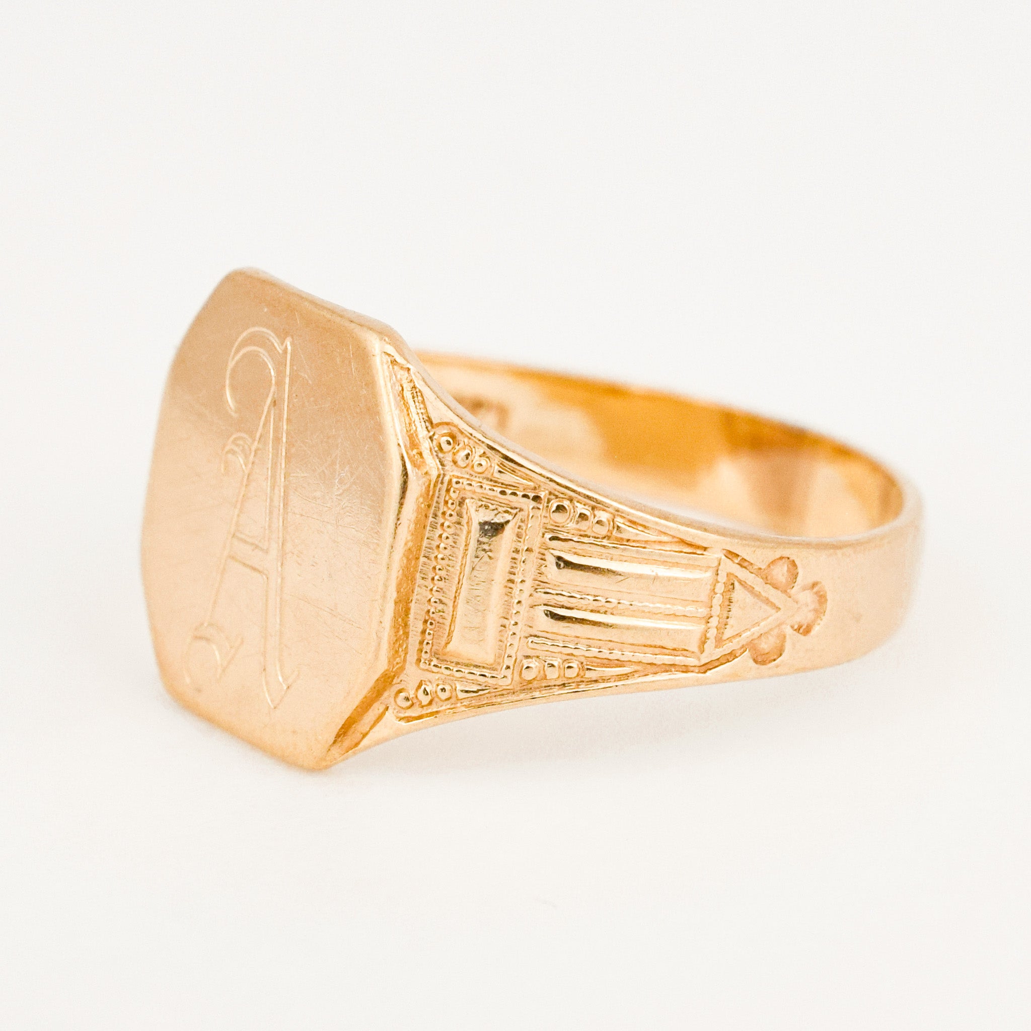 'A' Signet Ring