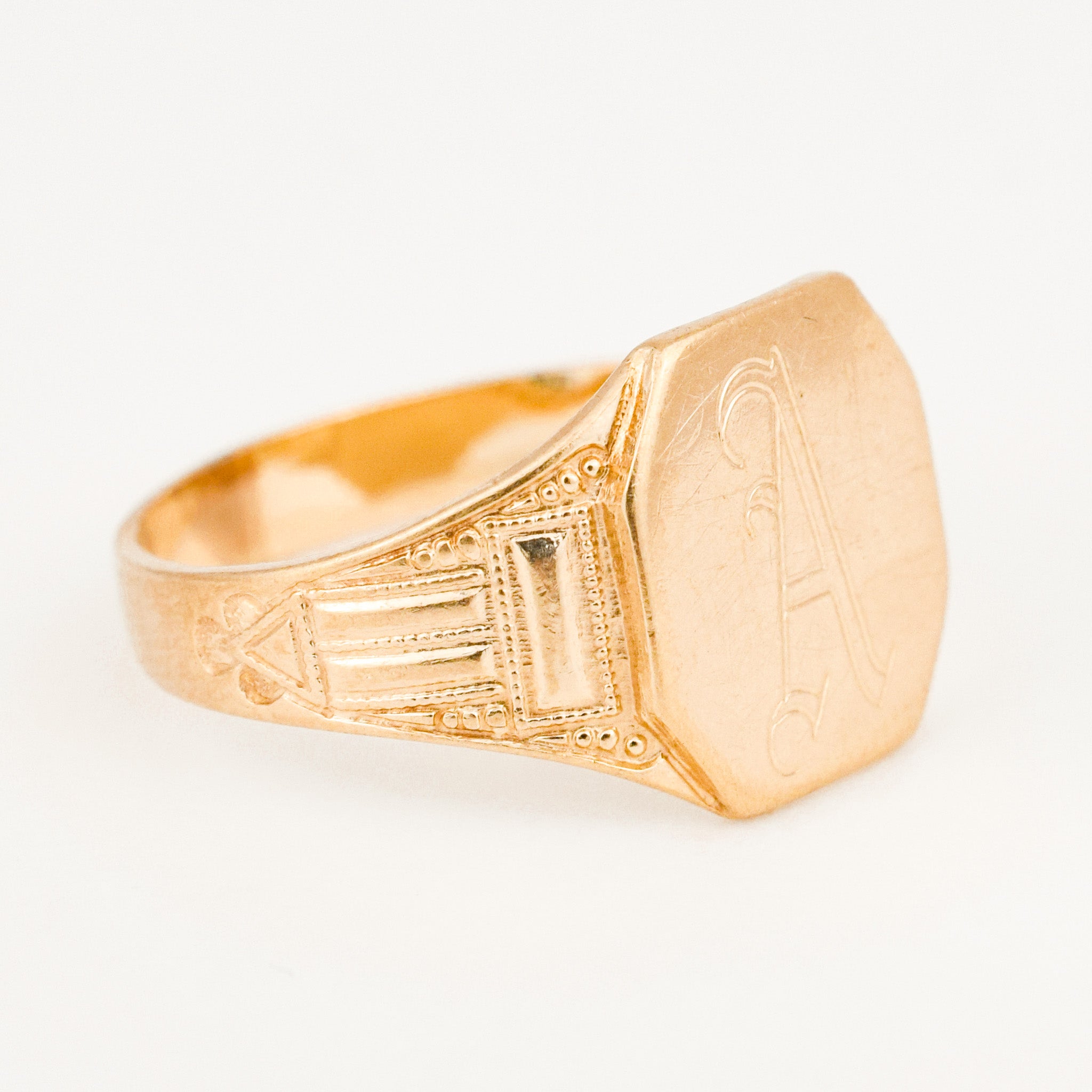 'A' Signet Ring