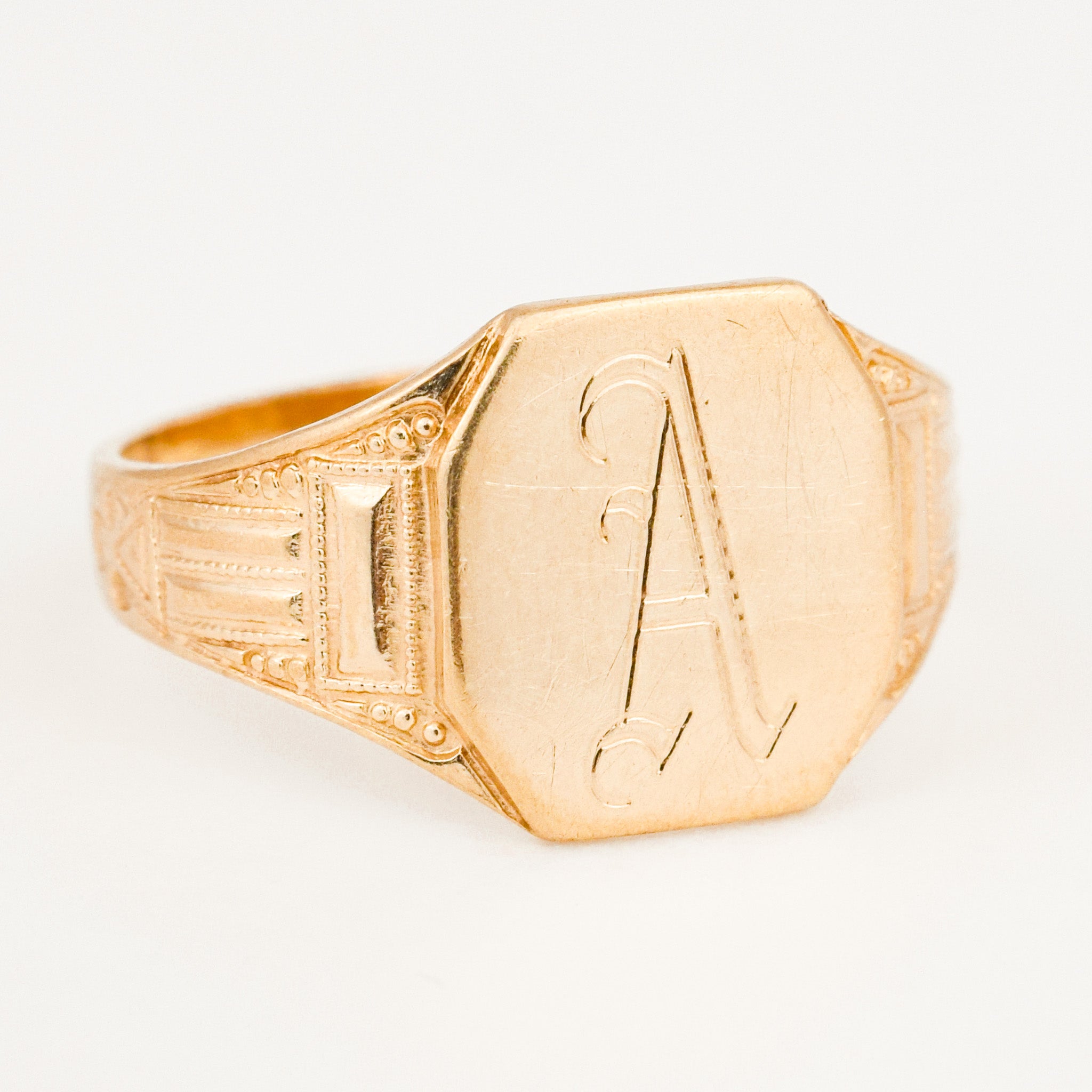 'A' Signet Ring