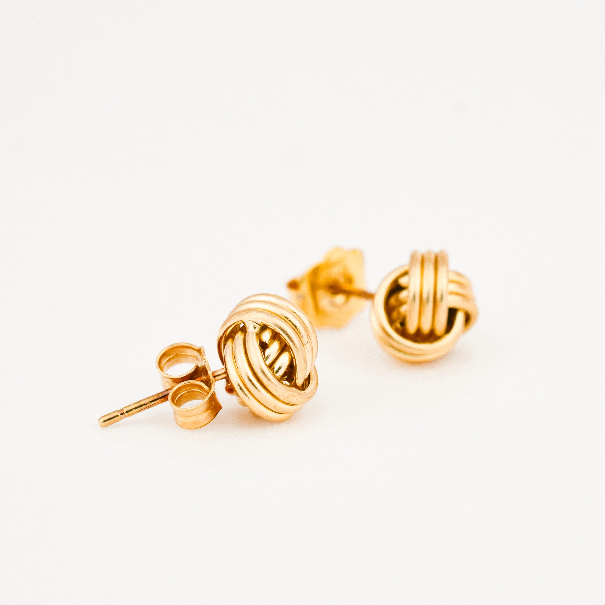 vintage Love Knot Stud Earrings