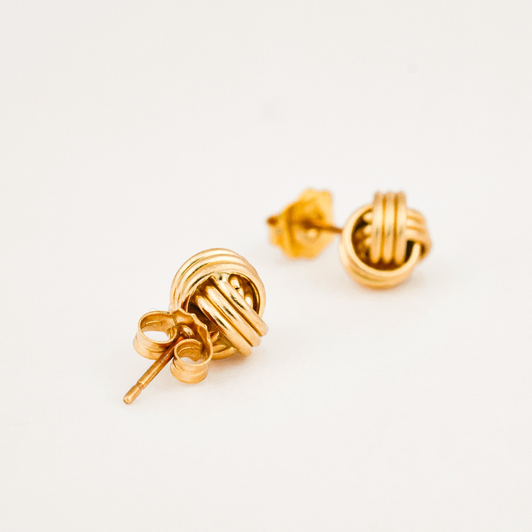 vintage Love Knot Stud Earrings