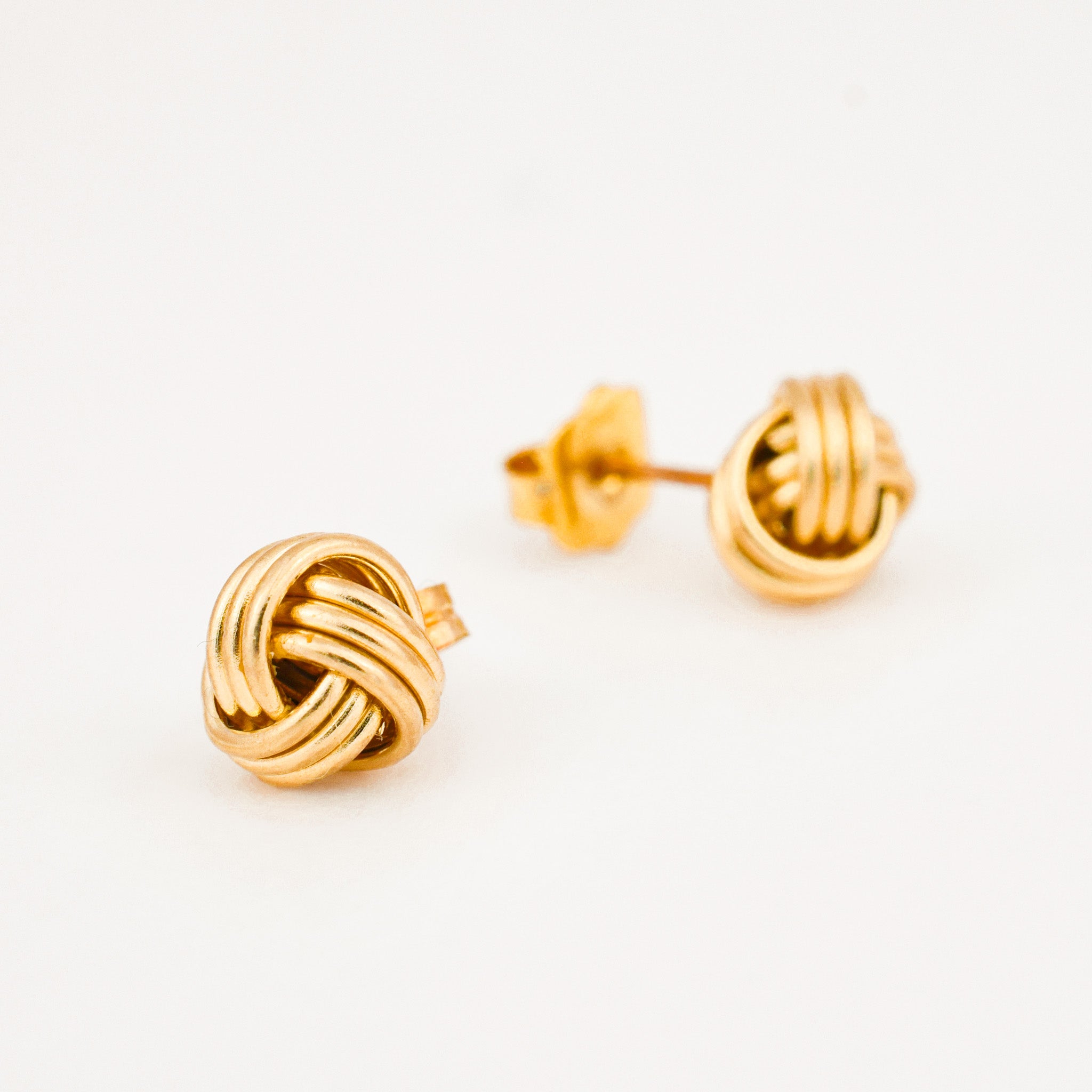 vintage Love Knot Stud Earrings