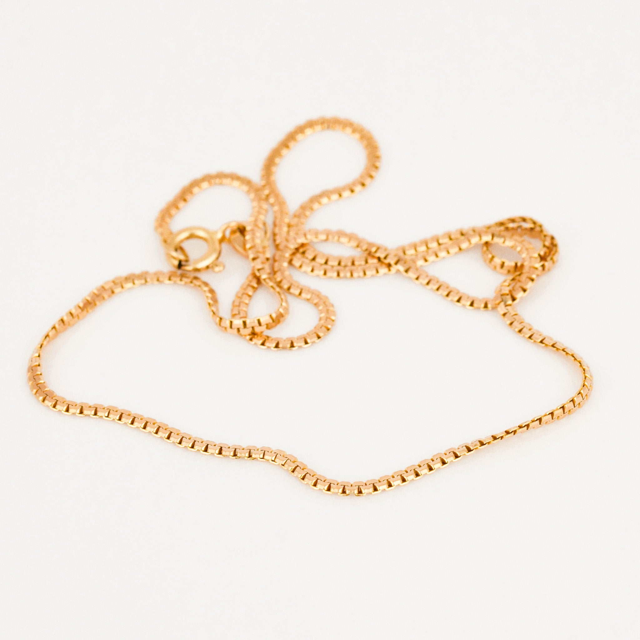 vintage 16.75" Smooth S-Link Chain Necklace