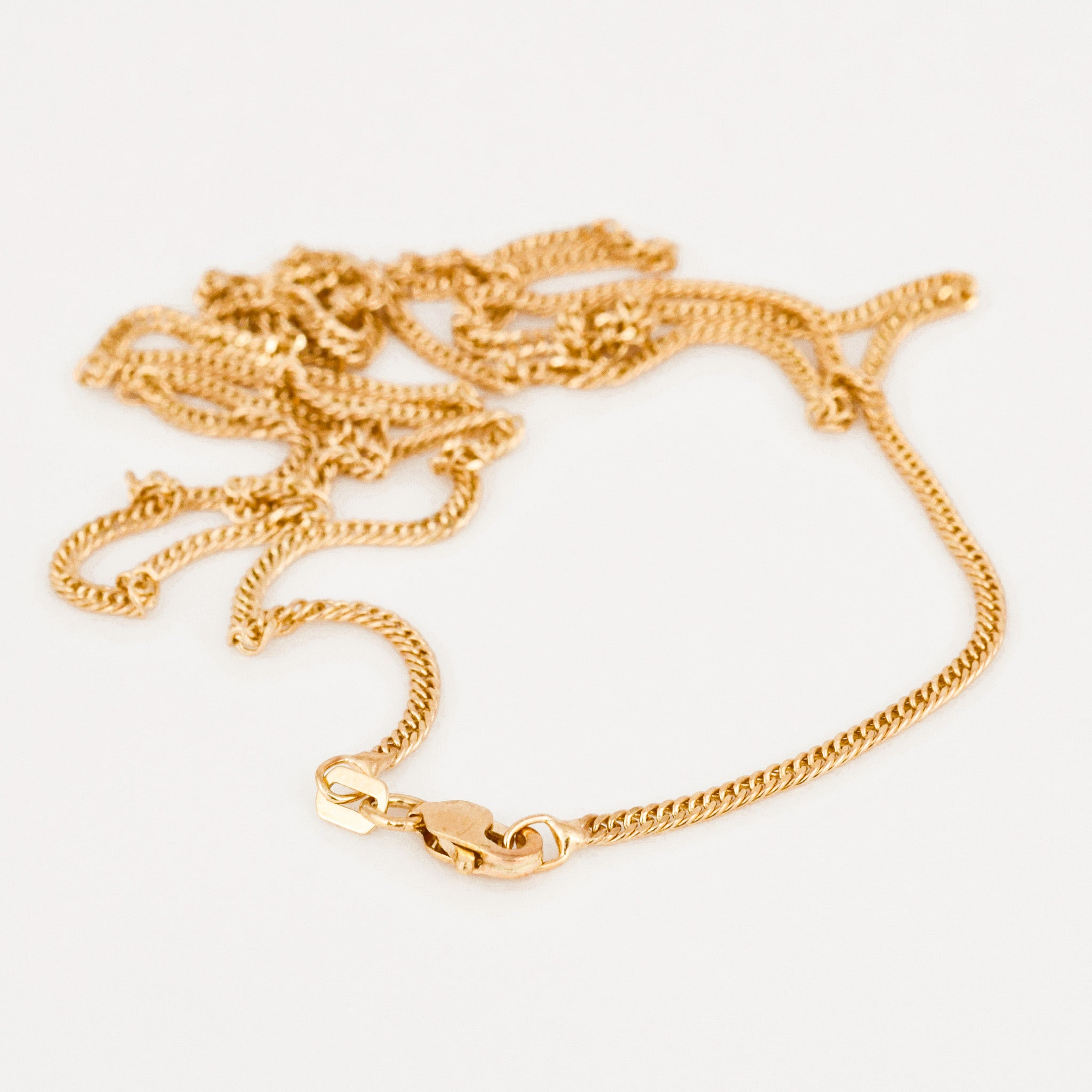 vintage 10k gold 24" Curb Chain Necklace