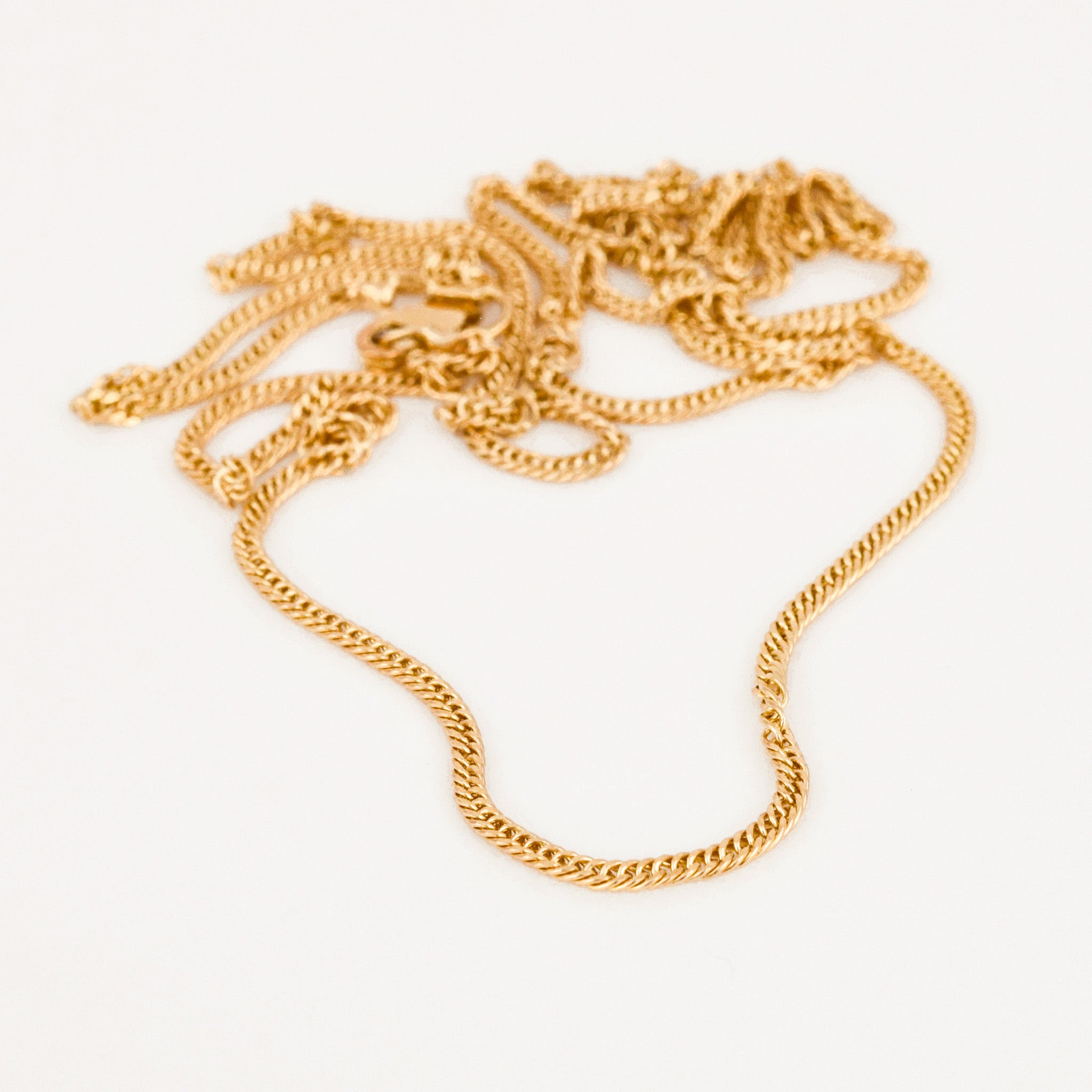 vintage 10k gold 24" Curb Chain Necklace