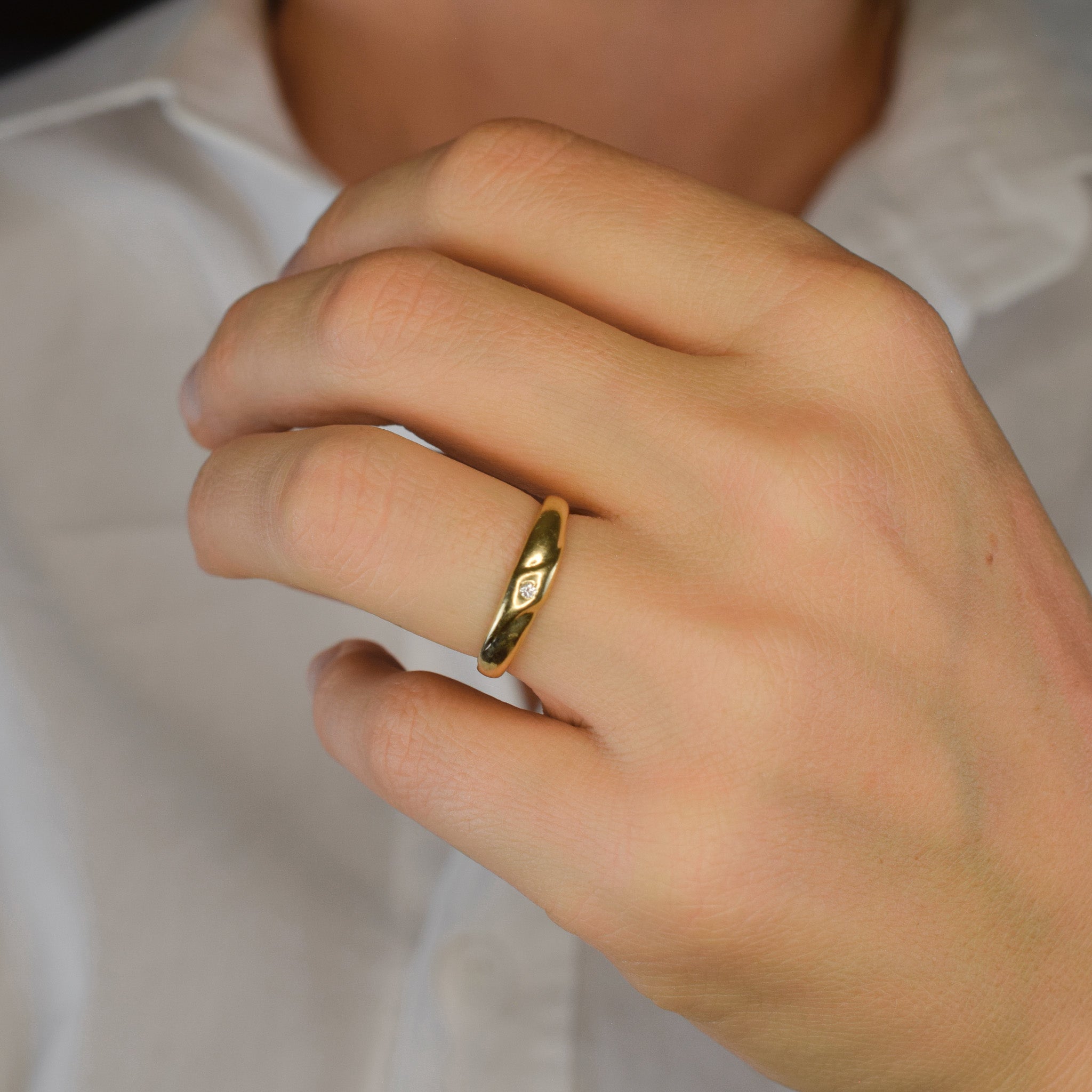 4.1 mm Solitaire Diamond Band