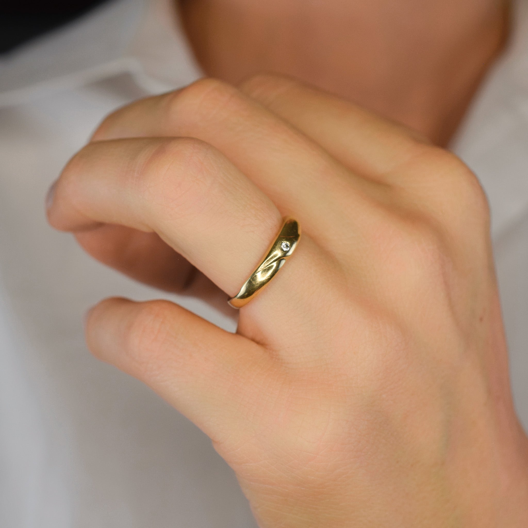4.1 mm Solitaire Diamond Band