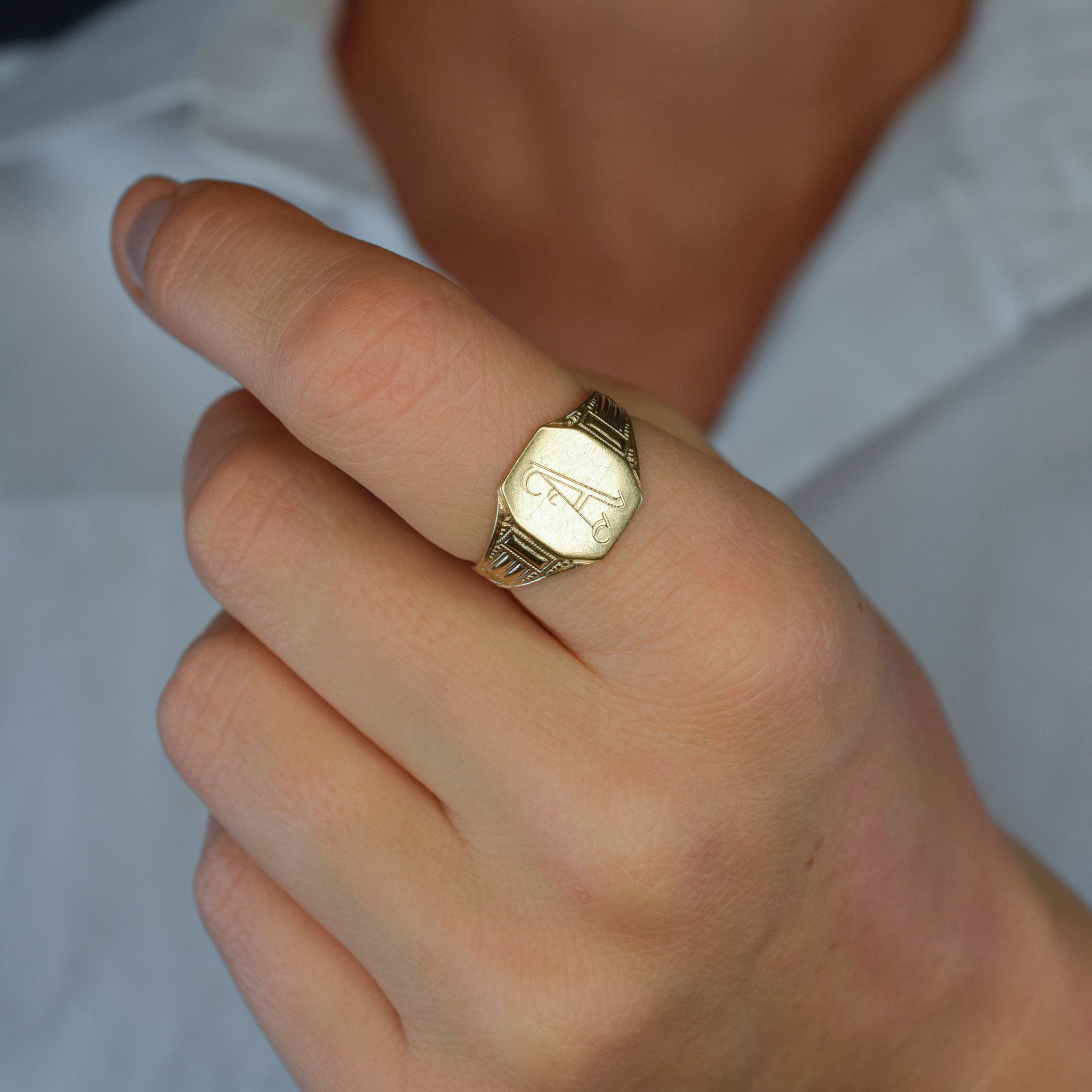 'A' Signet Ring