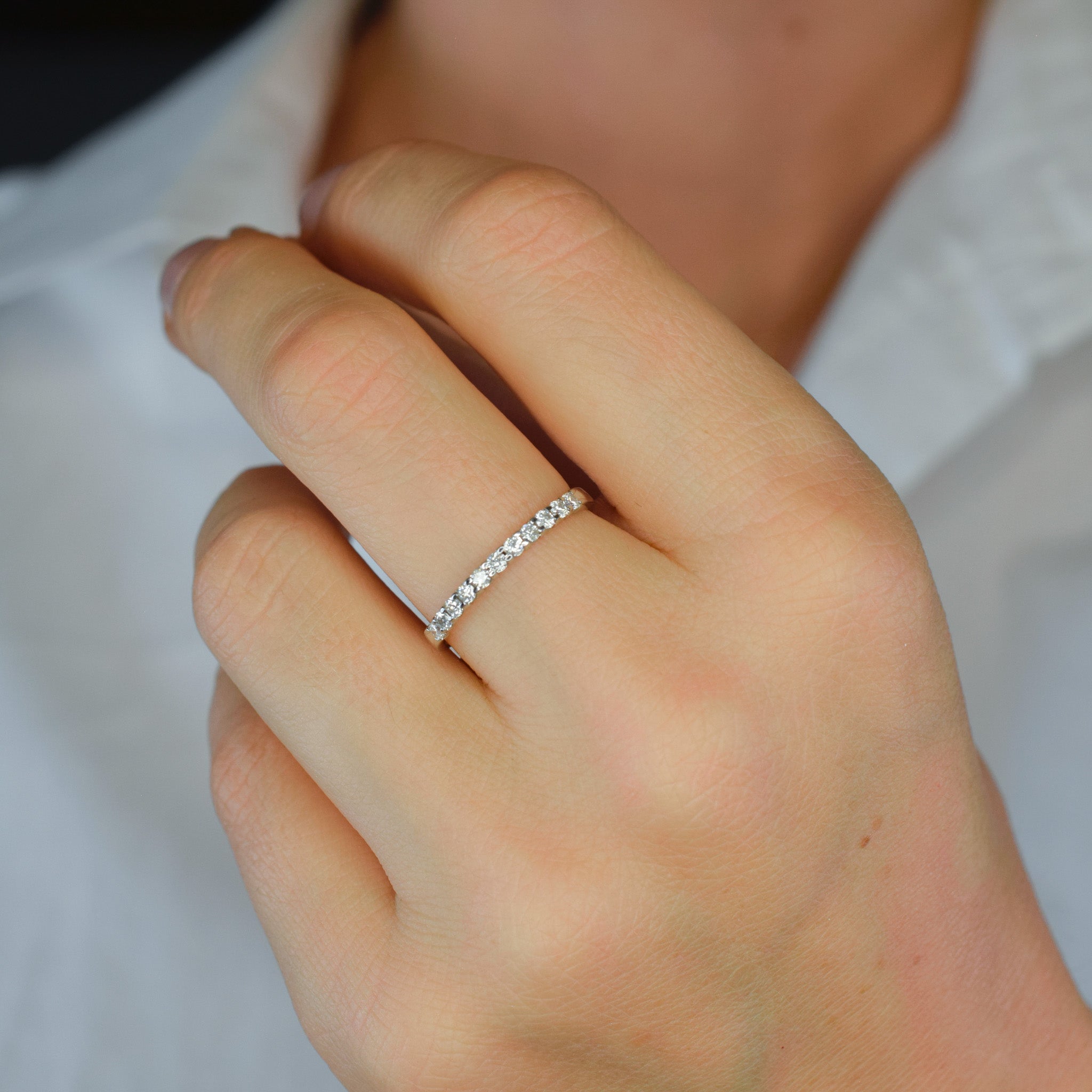 vintage Half-Eternity Diamond Band