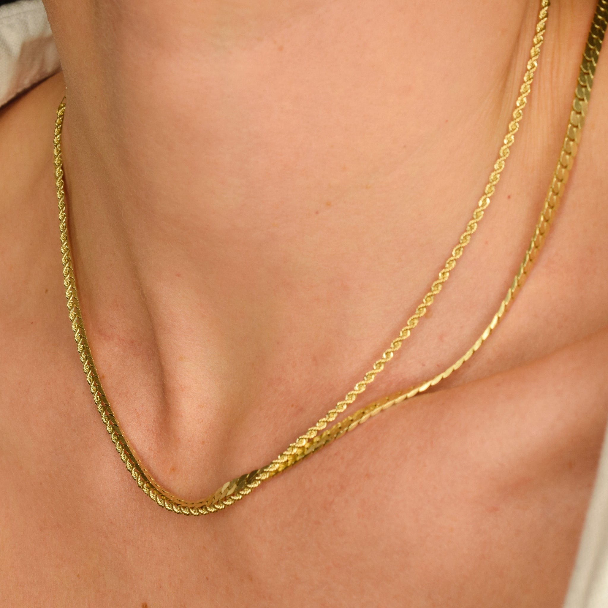 vintage 17.25" Rope Chain Necklace