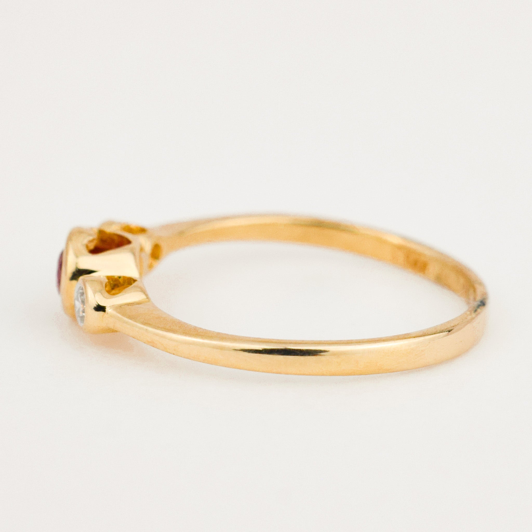 Ruby and Diamond Trilogy Pinkie Ring