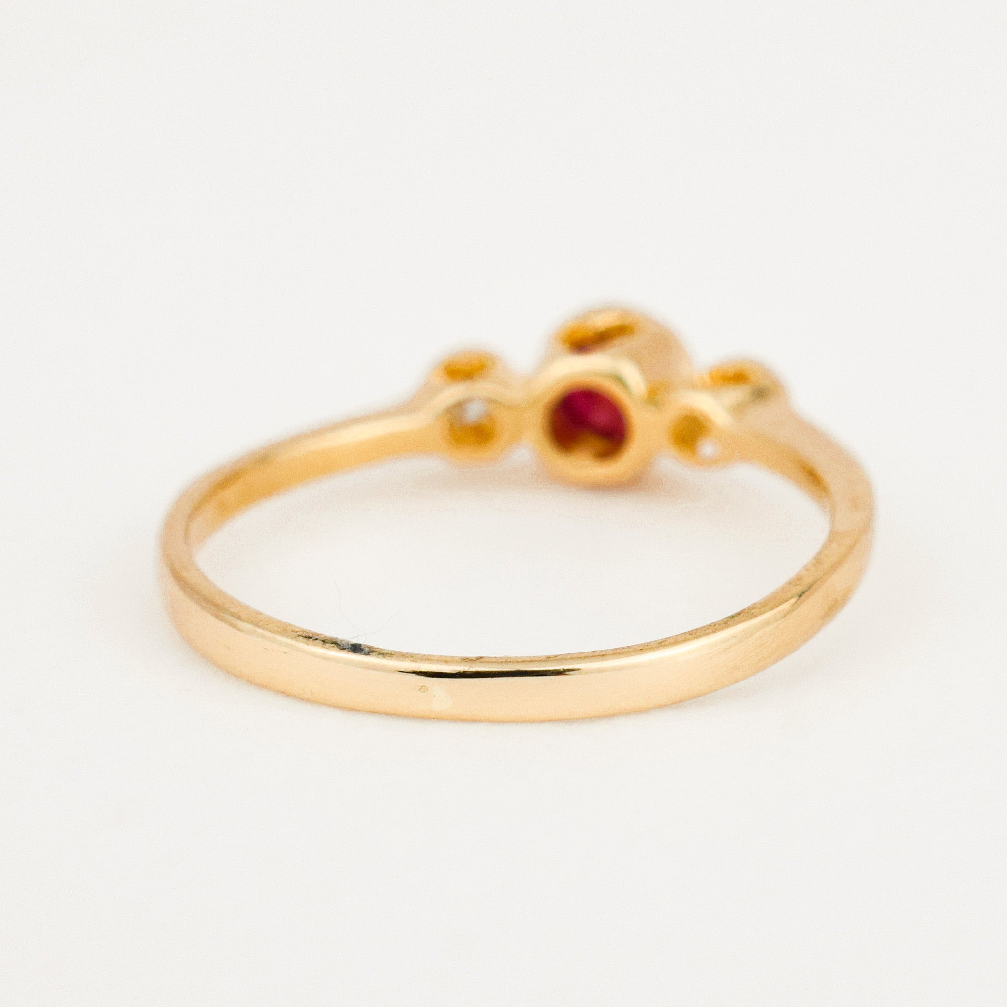 Ruby and Diamond Trilogy Pinkie Ring