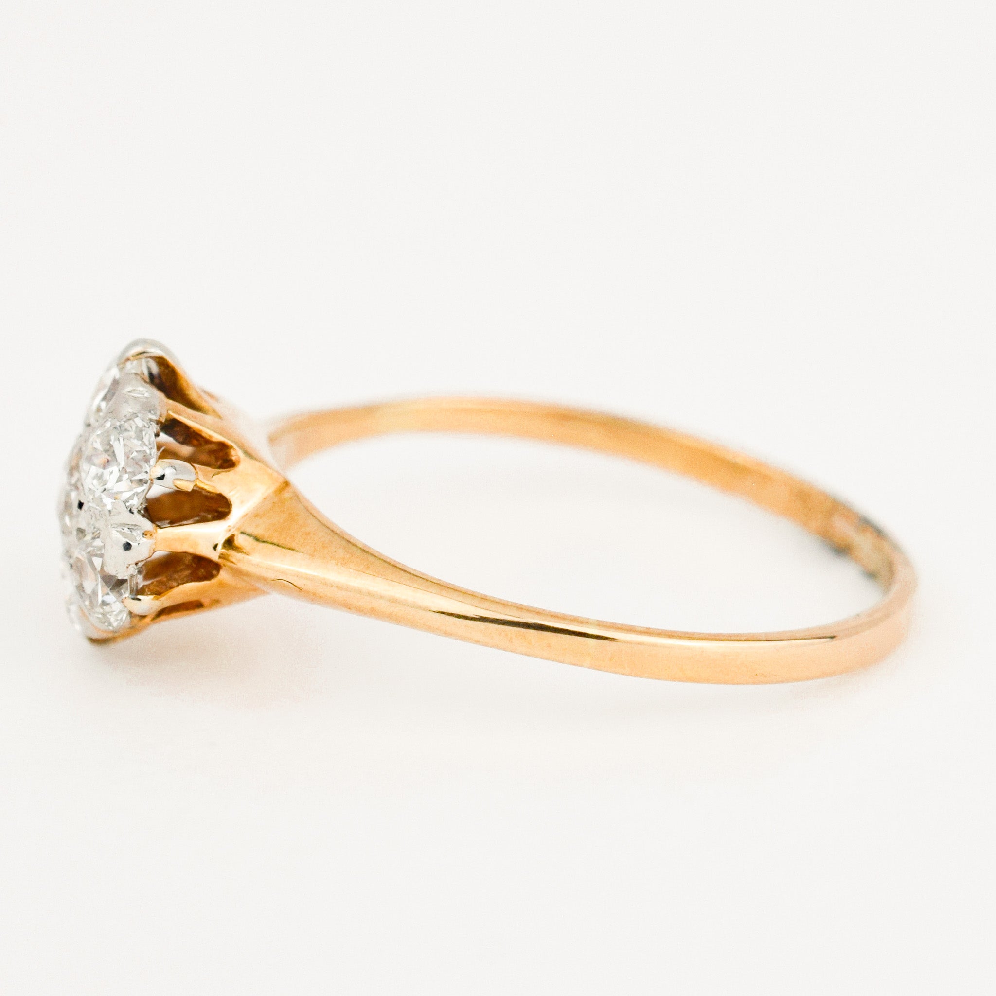 Diamond Flower Cluster Ring