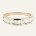 14k white gold baguette diamond ring 