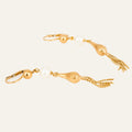 vintage 14k gold Fancy Pearl Dangler Earrings