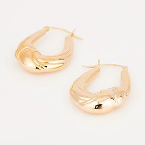 vintage Fancy Puffy Gold Hoops