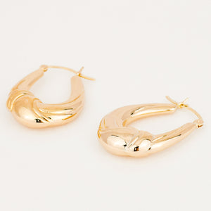 vintage Fancy Puffy Gold Hoops