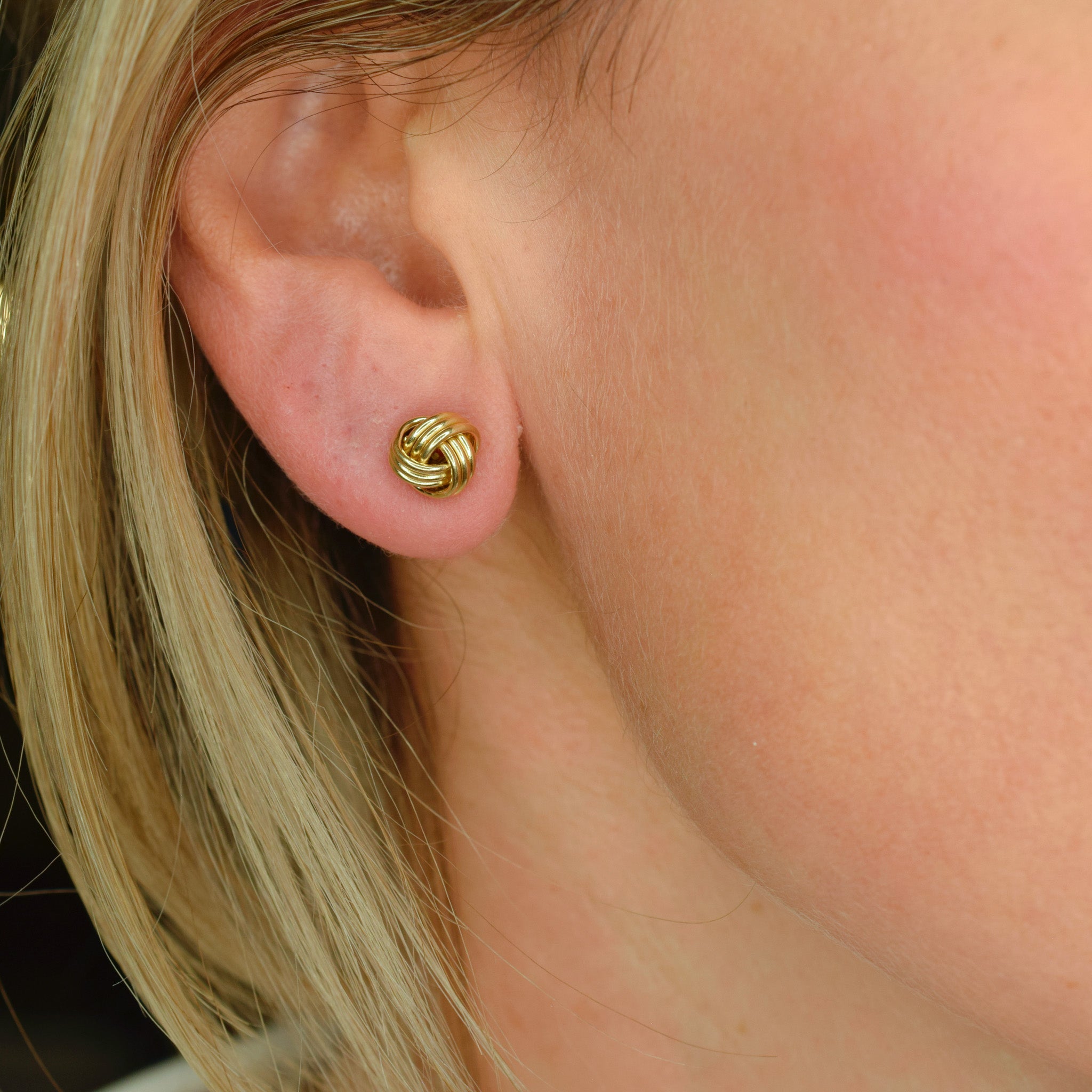 vintage Love Knot Stud Earrings