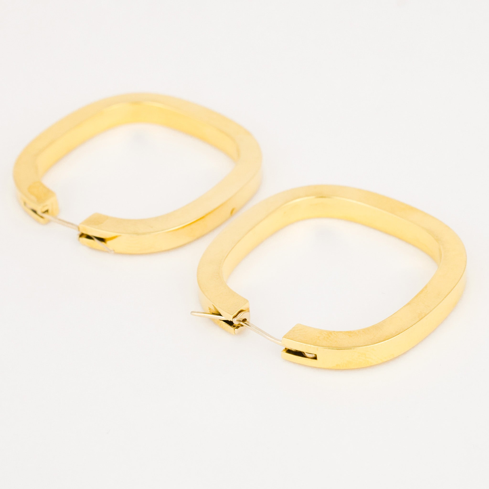 Square Gold Hoop Earrings