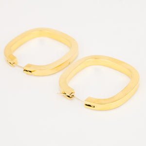 Square Gold Hoop Earrings