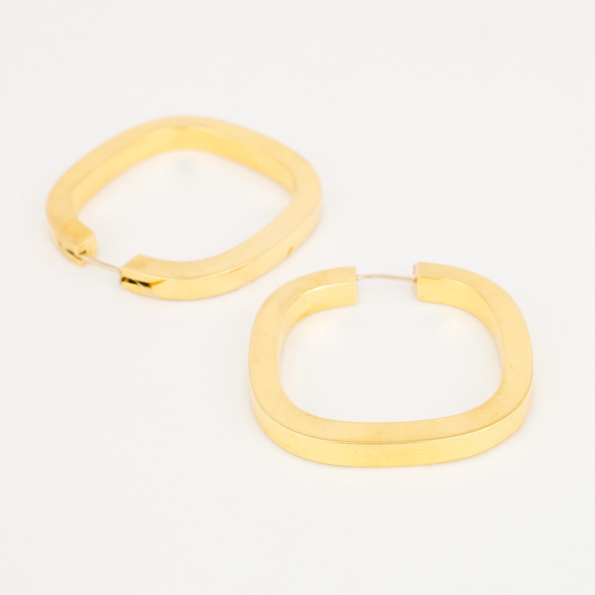 Square Gold Hoop Earrings