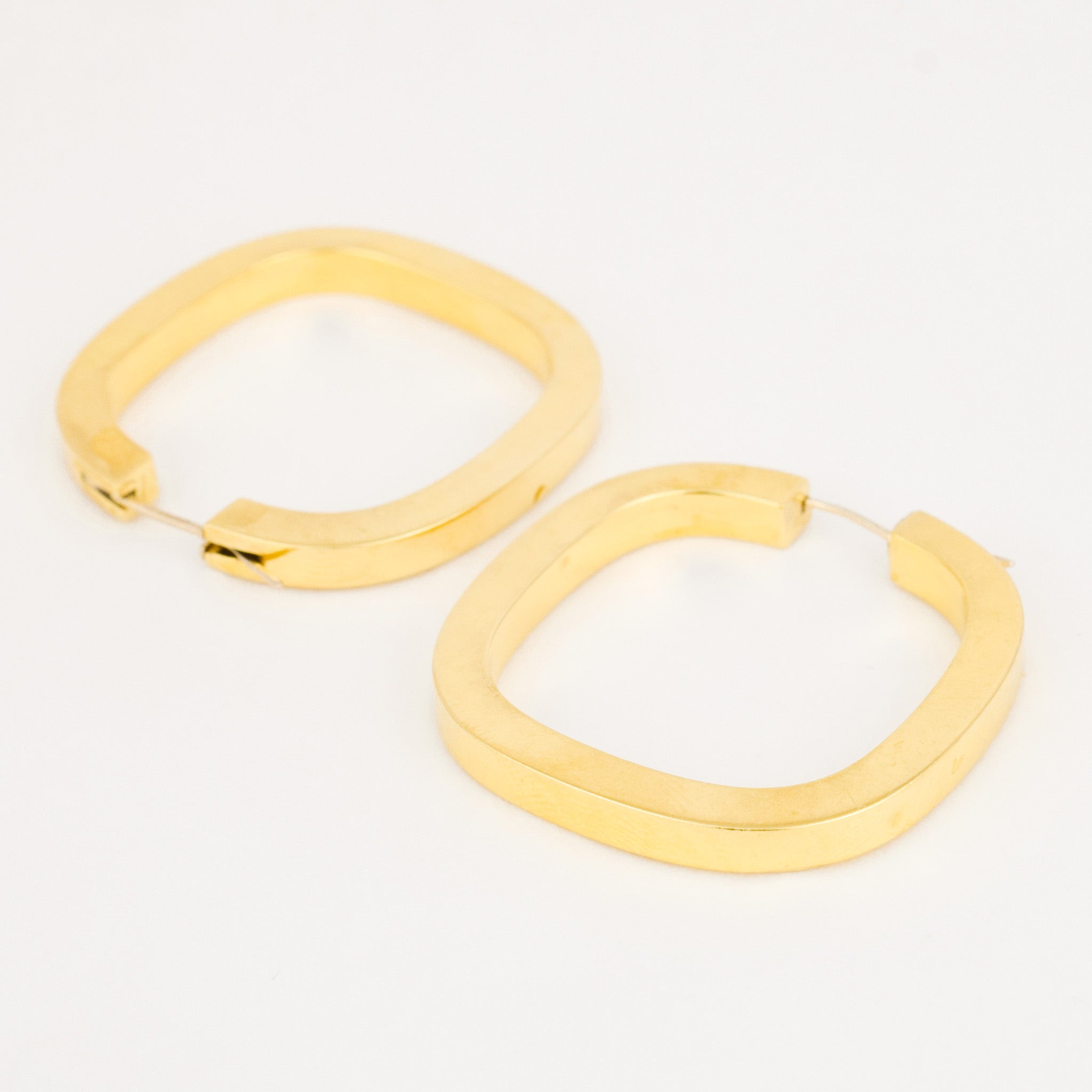 Square Gold Hoop Earrings