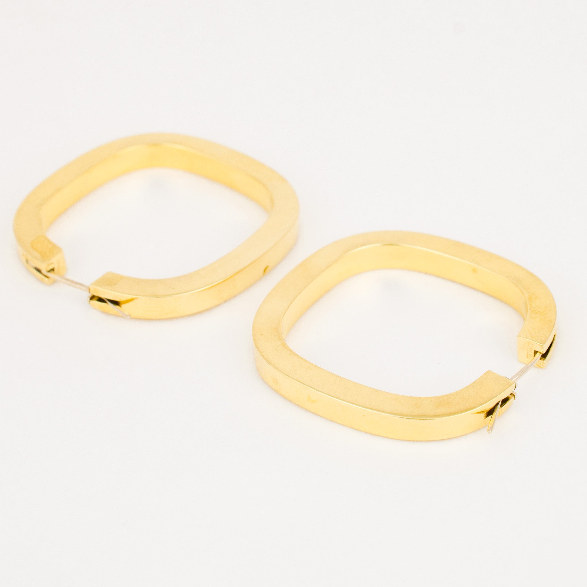 Square Gold Hoop Earrings