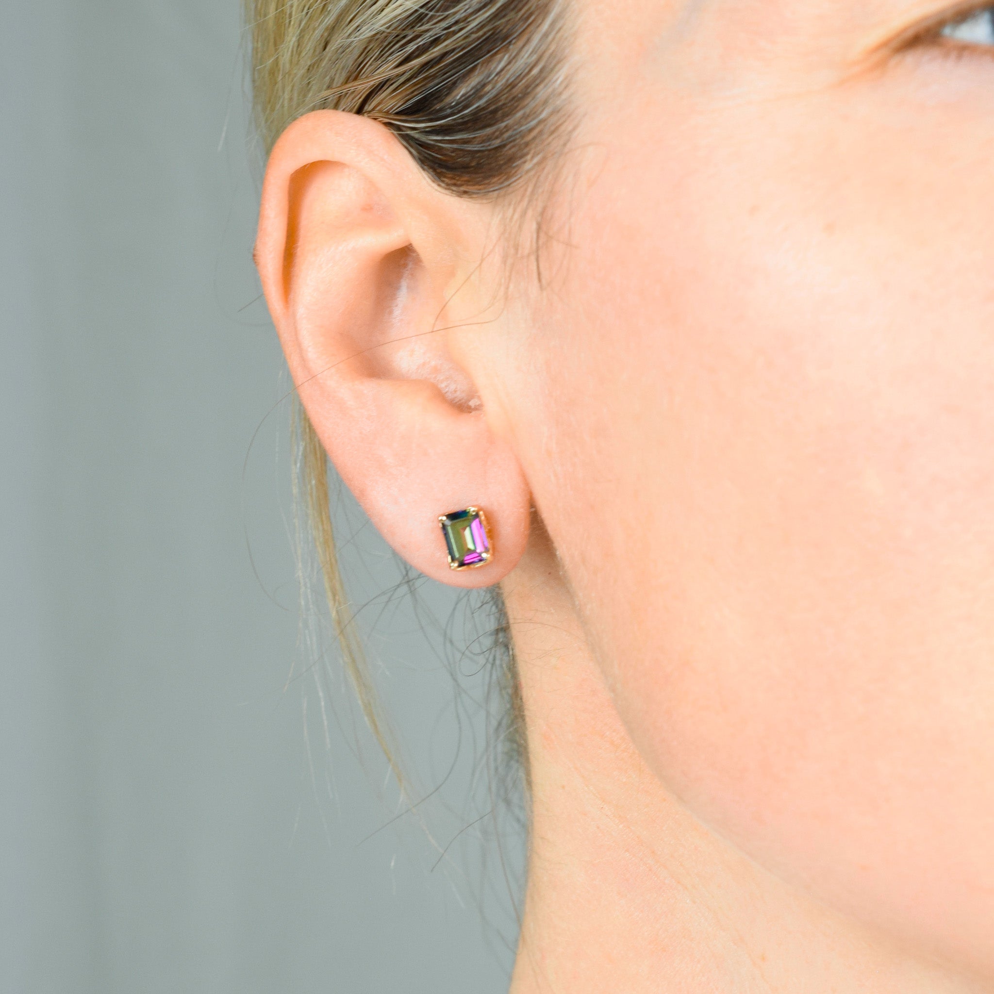 Mystic Topaz Stud Earrings
