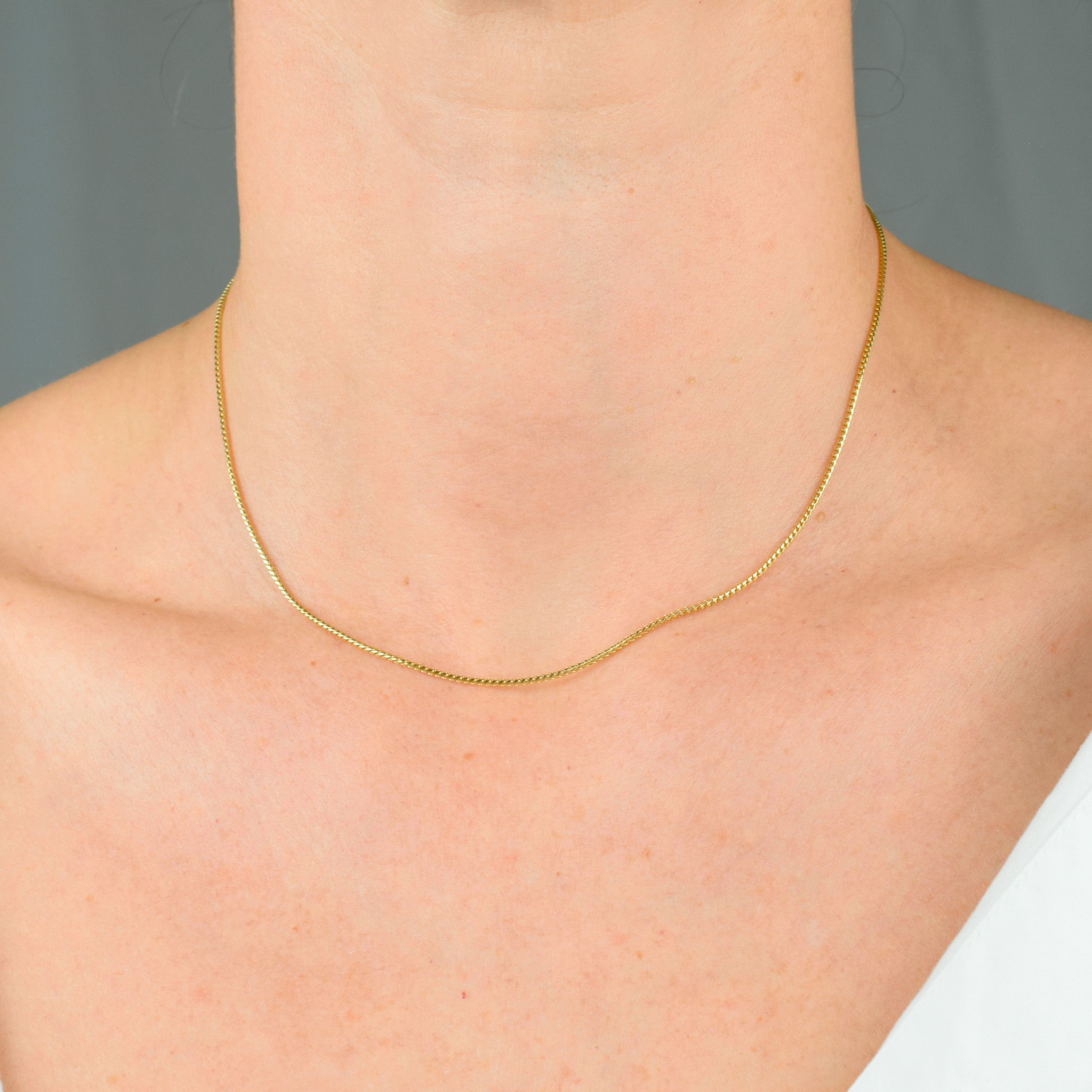 vintage 16" Wheat Chain Necklace