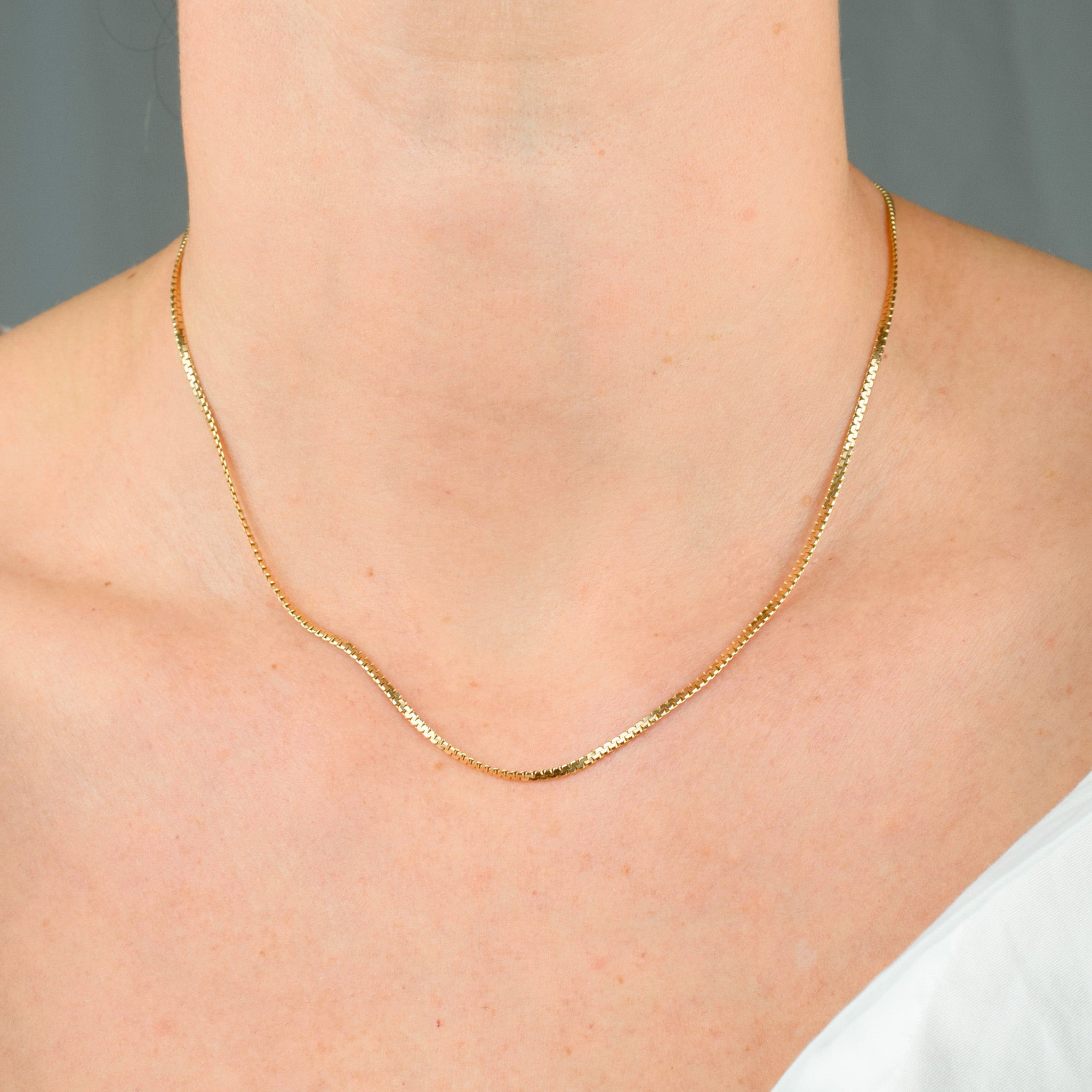 vintage 16.75" Smooth S-Link Chain Necklace