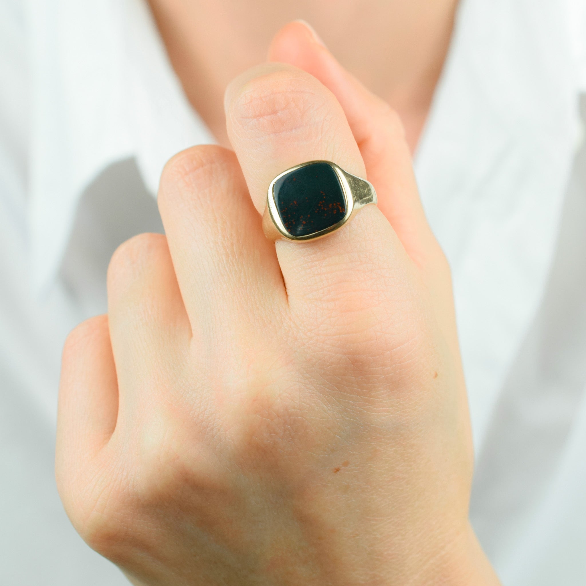 Bloodstone Signet Ring