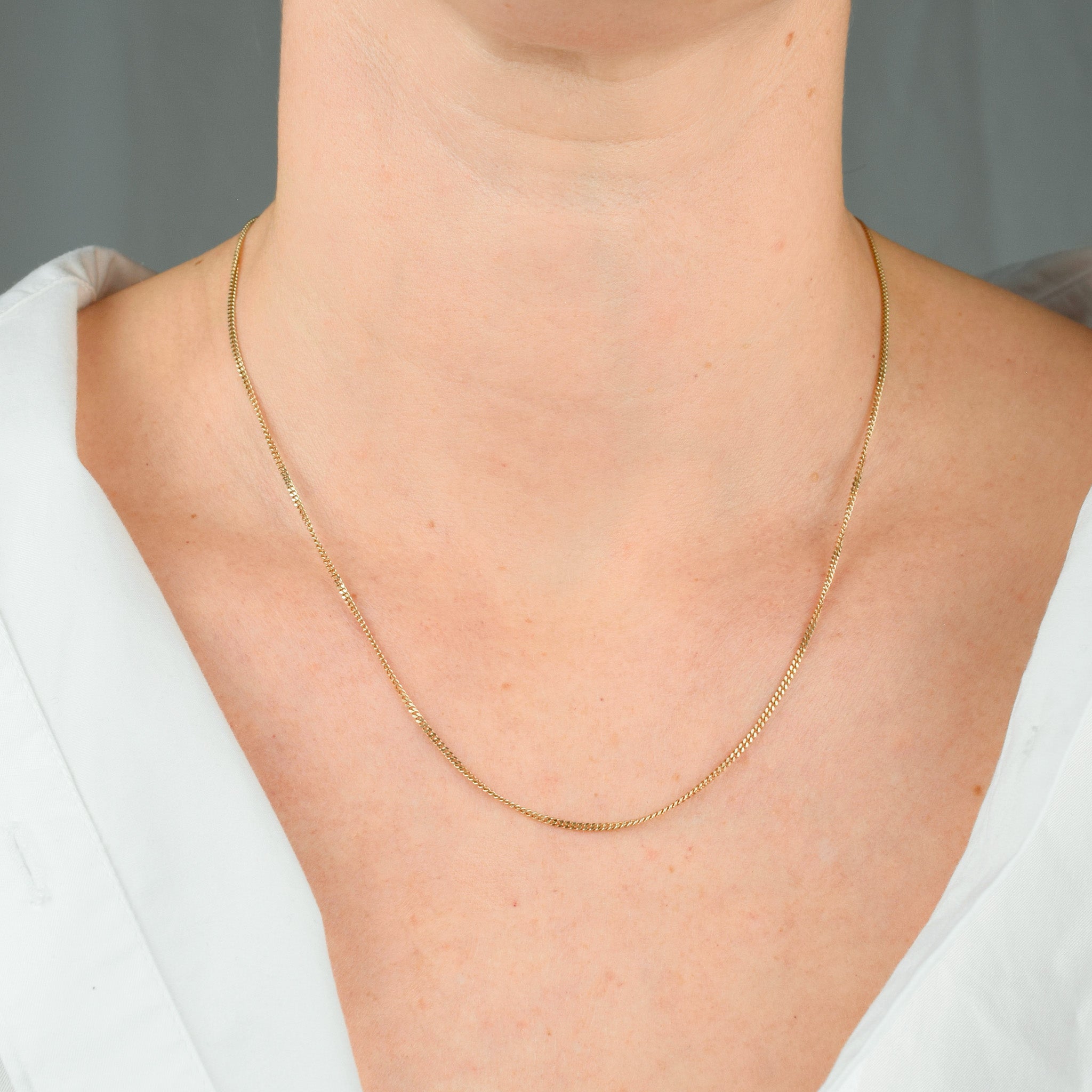 vintage 20" Curb Chain Necklace