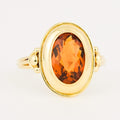 vintage 14k gold Bezel Set Citrine Ring